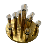 Brass ceiling lightener 10 bulbs 1960