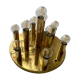 Plafonnier en laiton 10 ampoules 1960