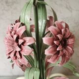 Lustre iron and painted sheet flowers camellias