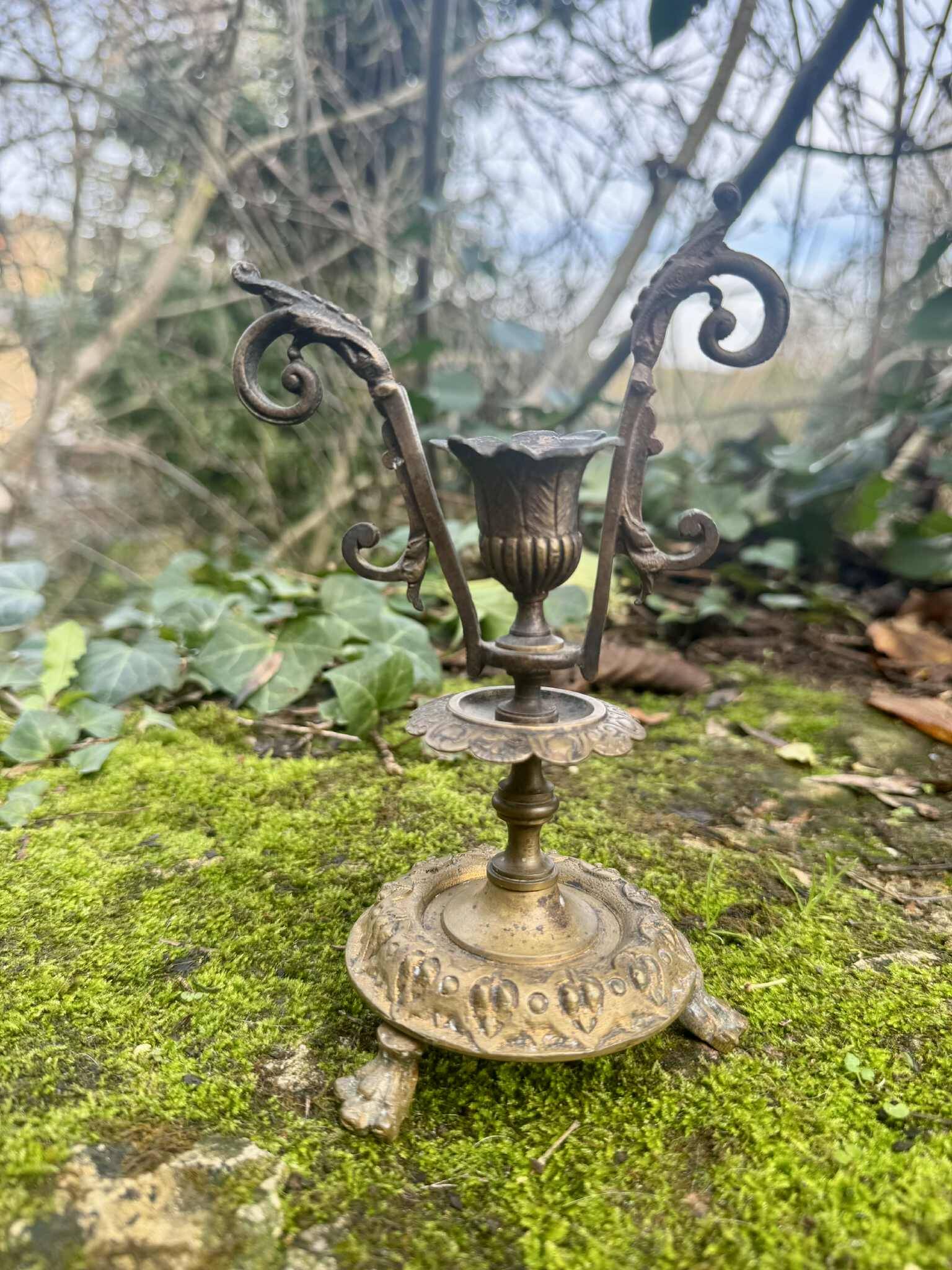 Large bronze candlestick from the Napoleon III period