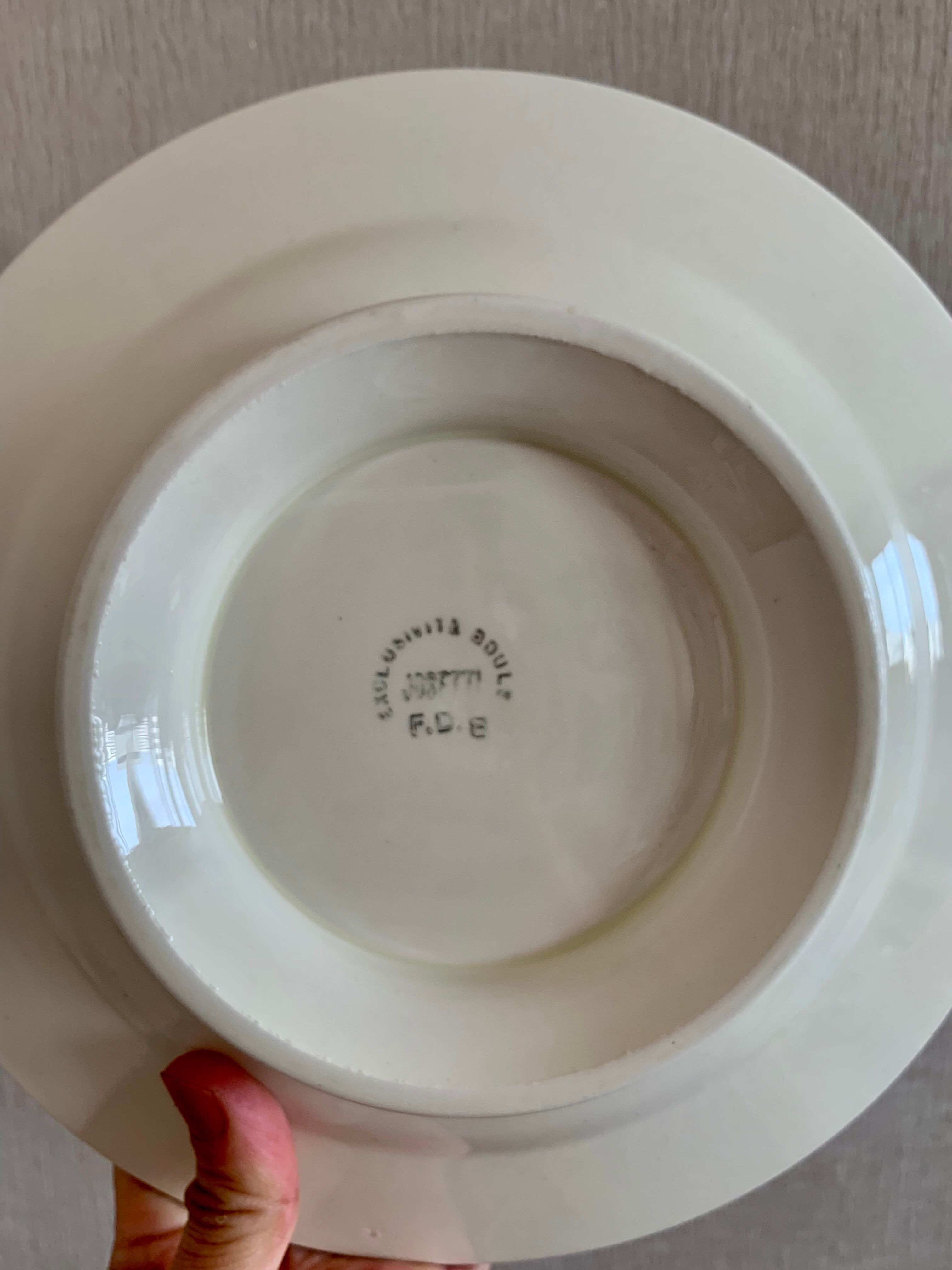 Josetti earthenware service with colorful flowers 1930