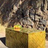 Table basse en Zellige moderne vert olive