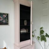 Vitrine haute rose poudrée