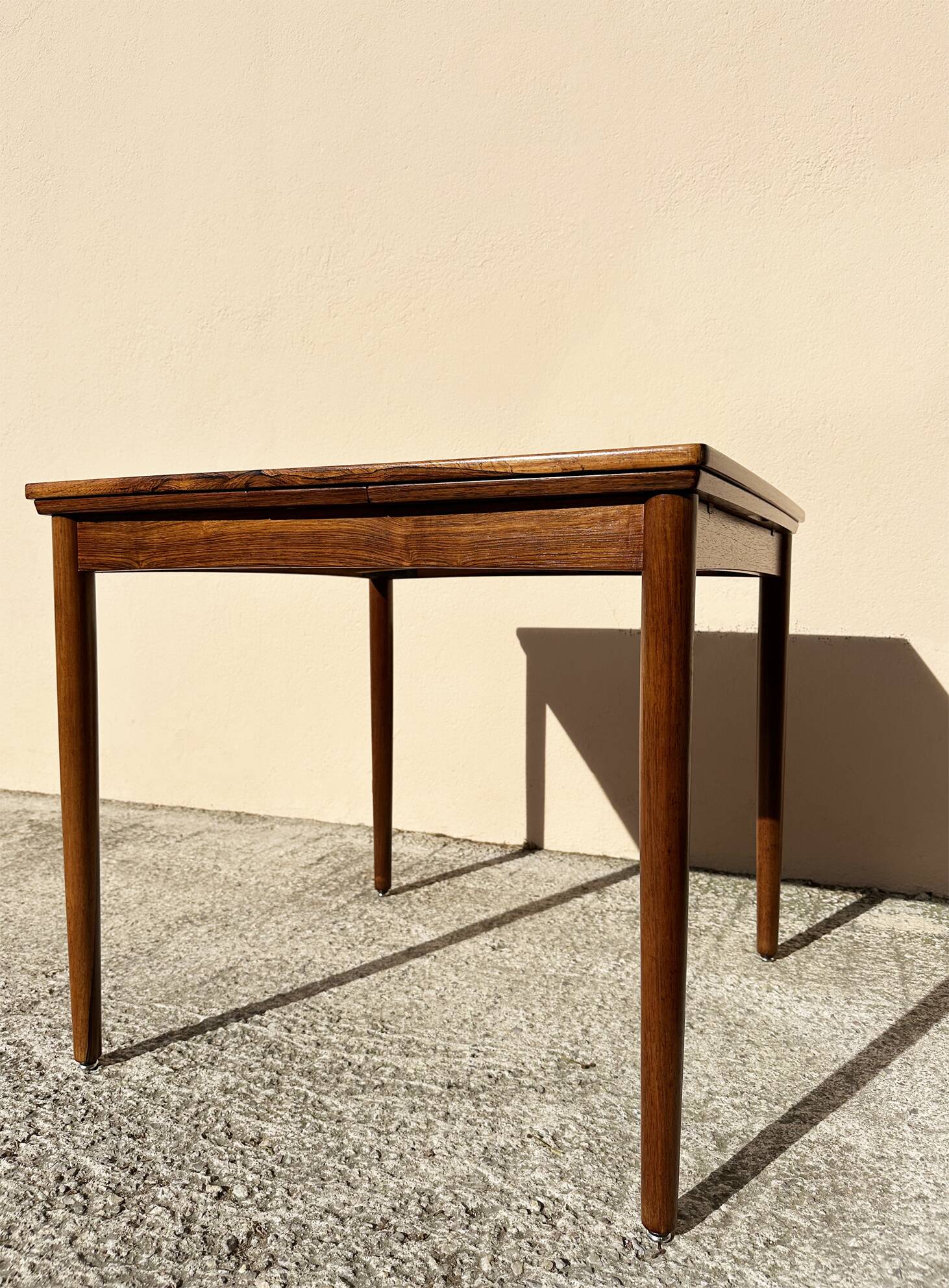 Danish extendable dining table and games table in Rio rosewood, 1960.