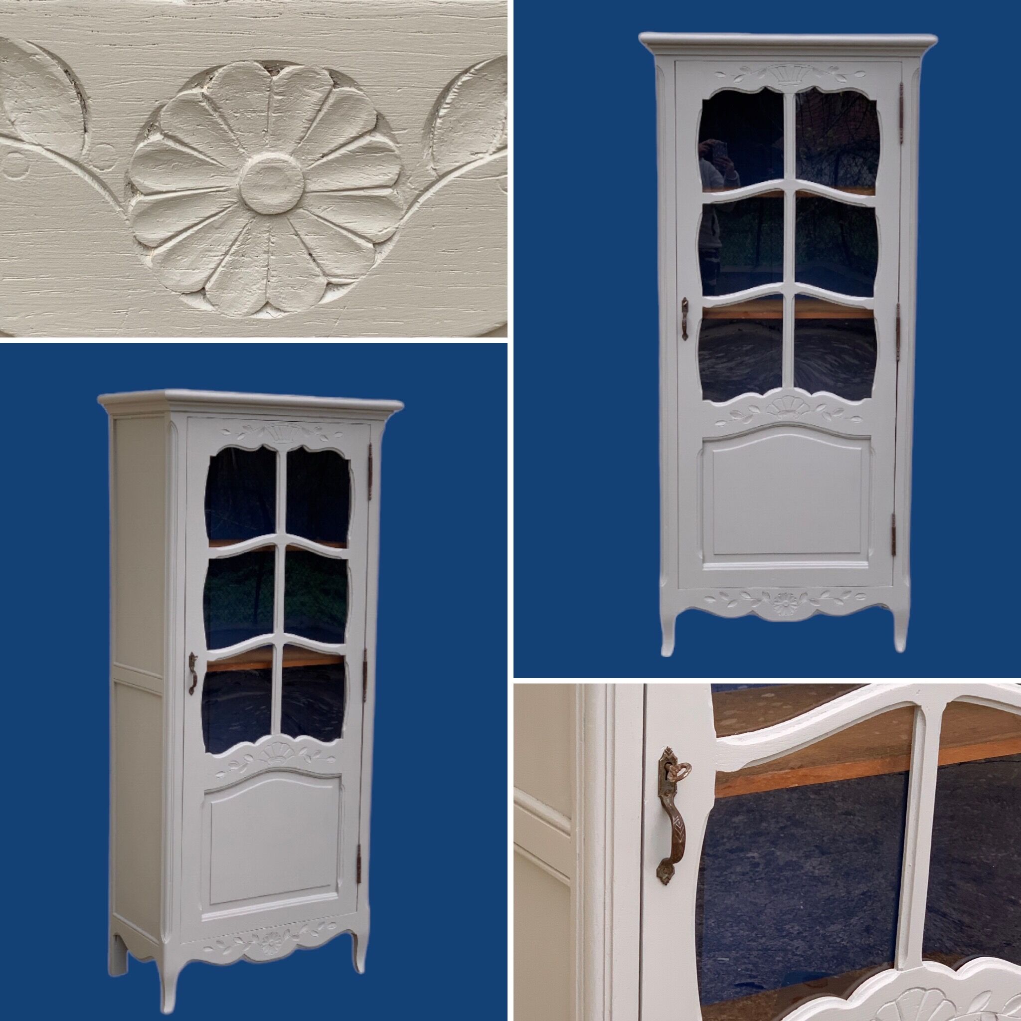 1930s Parisian glass-fronted wardrobe