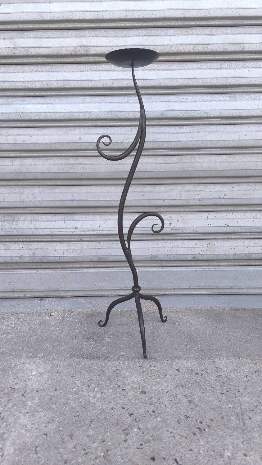 Wrought iron candle holder