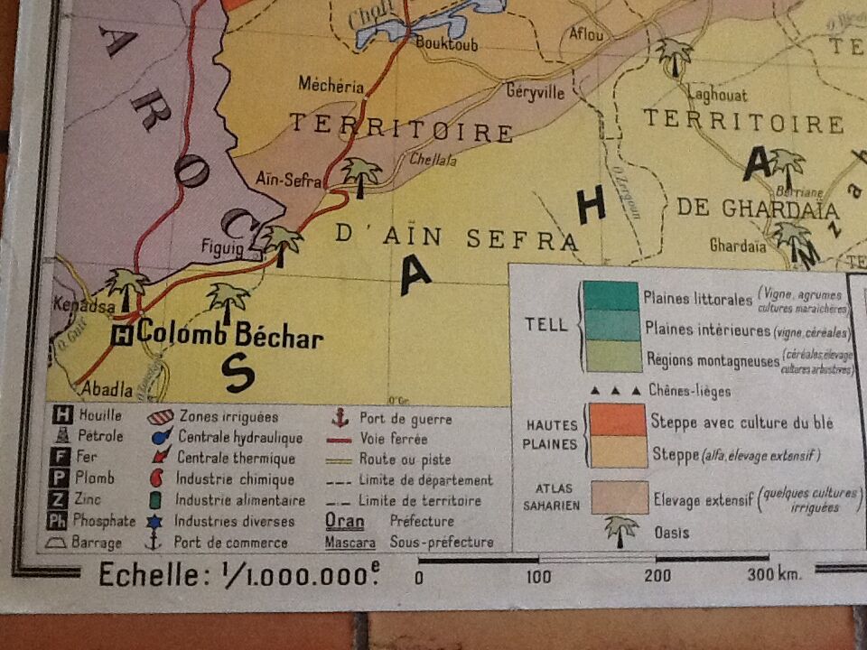 School N ° 23 Algeria map map physical and 23 Bis Algeria economic hatchet by Louis François map