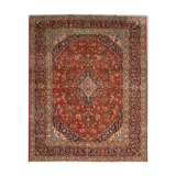 Vintage Persian Rug Handwoven Oriental Kashan Carpet- 362x244cm
