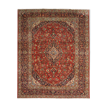 Tapis Persan Vintage Tissé à la main Oriental Kashan Tapis - 362x244cm