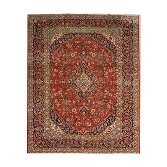 Tapis Persan Vintage Tissé à la main Oriental Kashan Tapis - 362x244cm