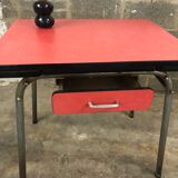 Red formica table