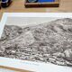 A village in Soulane, Pyrenees, photo print from 1937.
