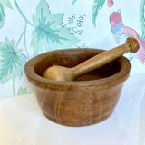 Mortar and pestle made of olive wood