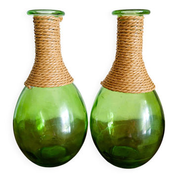 Lot de 2 bouteilles style dame-jeanne
