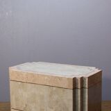 Postmodern marble & brass side table, 1970s