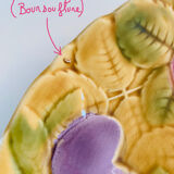 Barbotines: Ceramic dessert service from Sarreguemines.