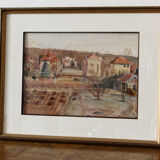 Watercolor Claude Lyr, My garden at Easter