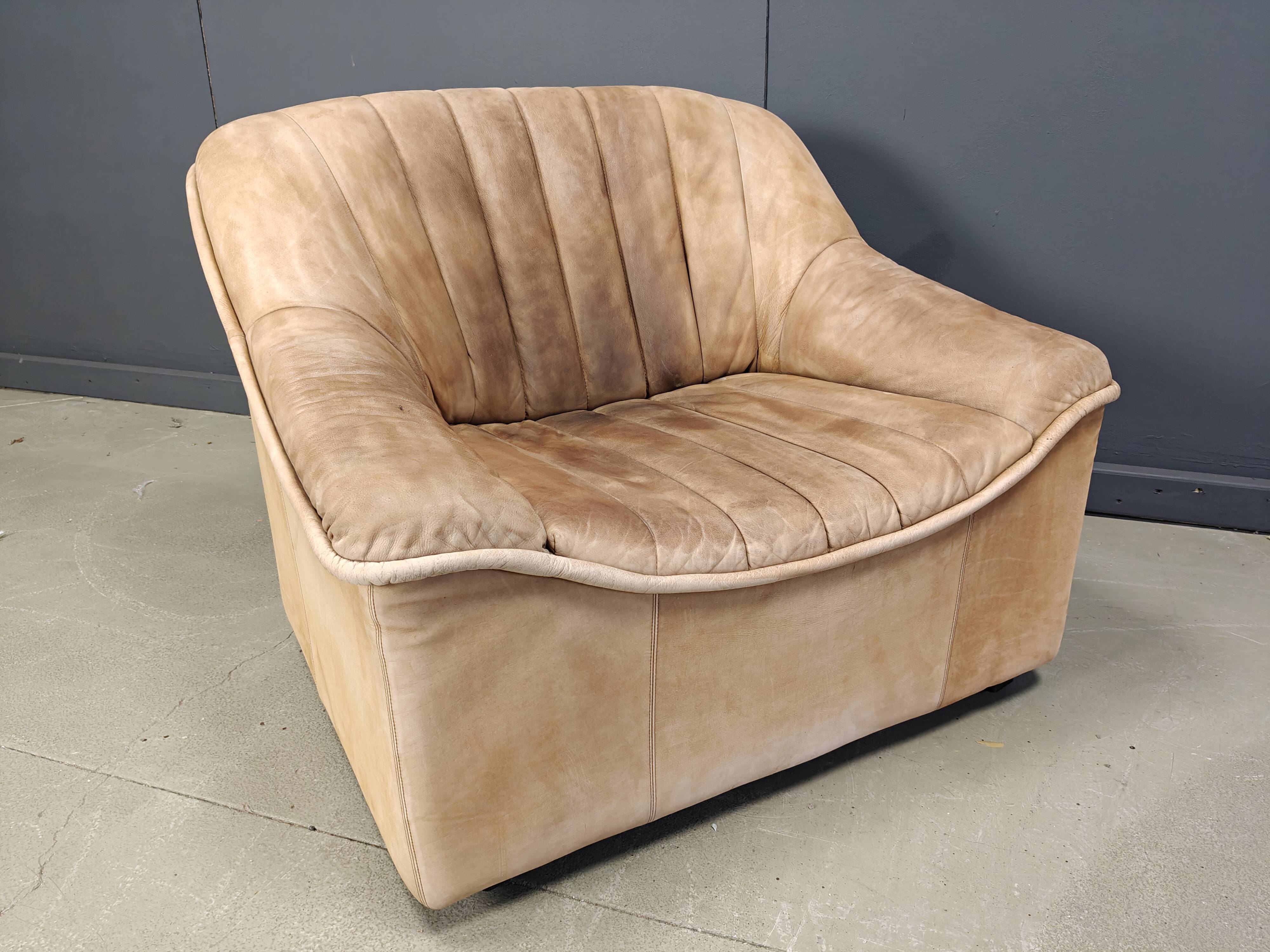 Ensemble de canapés en cuir du milieu du siècle, années 1960