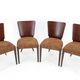 1950s  Jindrich Halabala Restored Dining Chairs H-214 for UP Závody, Set of 4