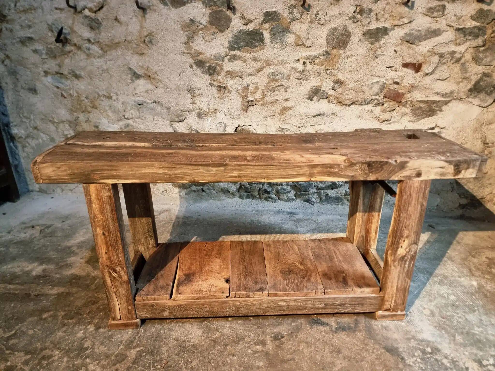 Antique oak workbench, circa 1900