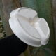 Serviteur 3 compartiments  en porcelaine fleurie