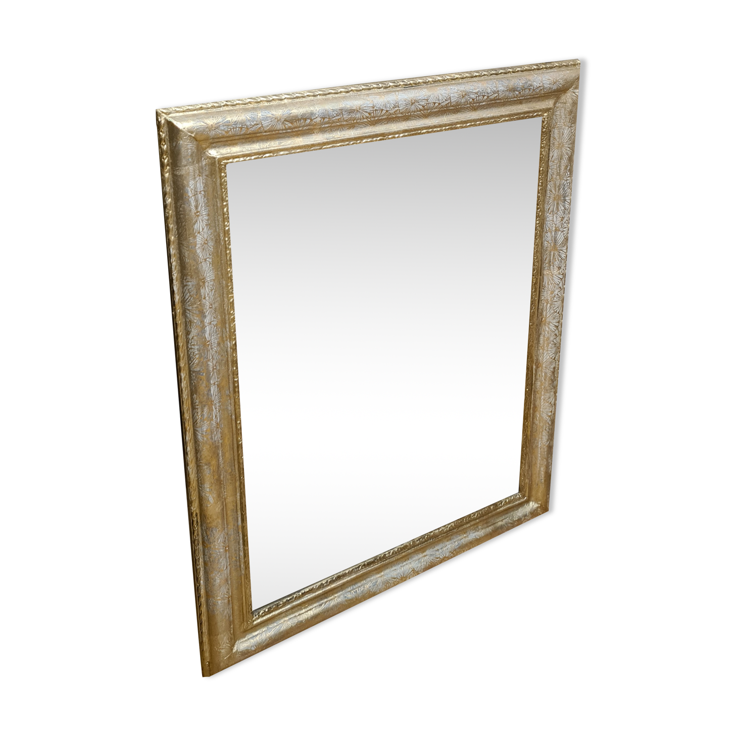 Mirror 1900 original wood 70x58 mercury glass
