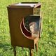 Vintage Dark Brown Wood Side Table - Vinyl Record Book Holder