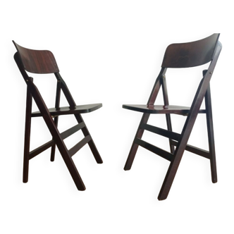 Lot de 2 chaises pliantes Baumann en bois
