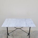 Table bistrot en marbre et fonte ancienne