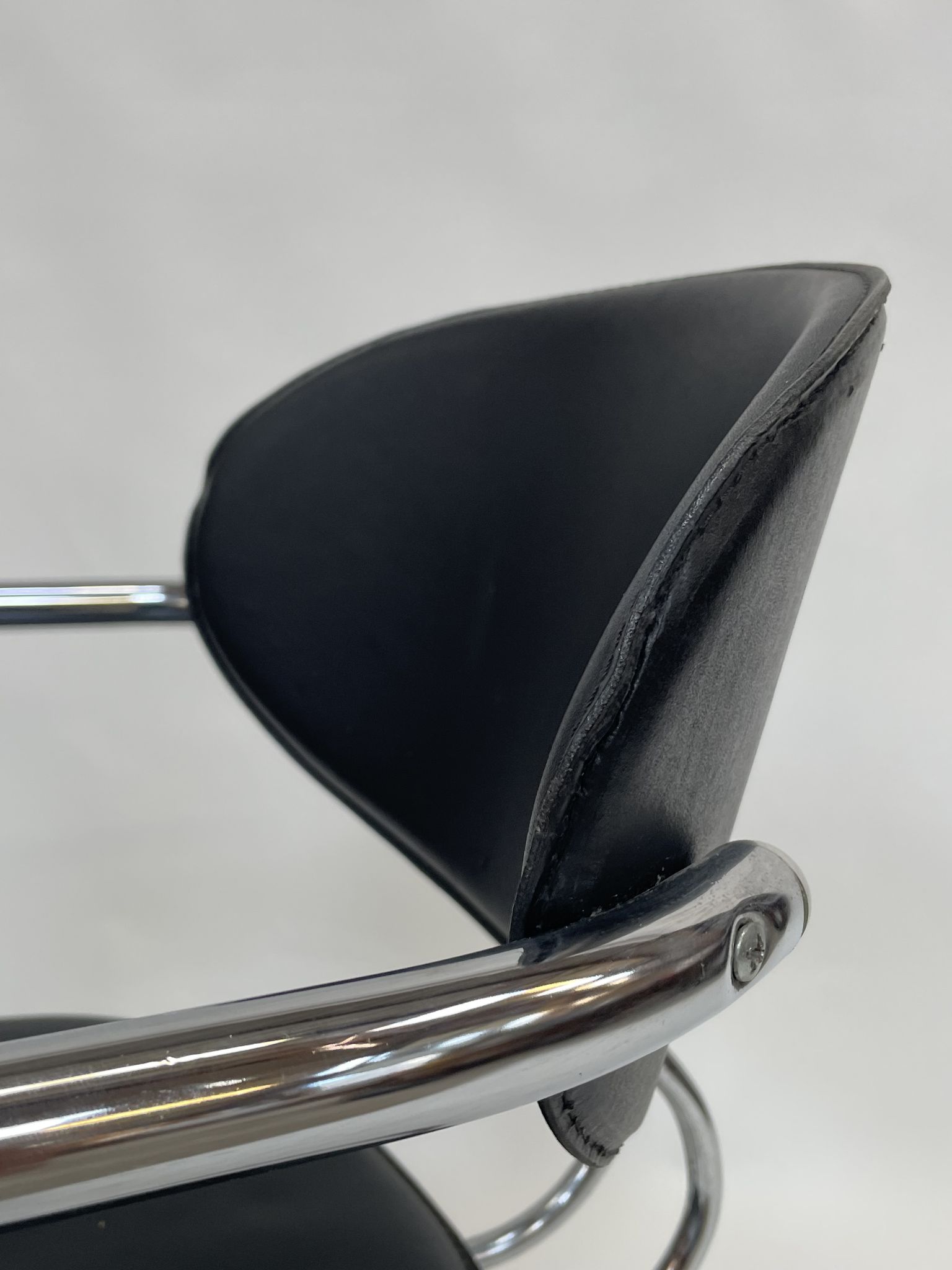 Vintage dining chair effezeta made in Italy design chrome