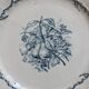 6 flat plates in iron earth Pompadour earthenware factory of Clairefontaine