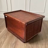 Roche-Bobois rattan bedside table