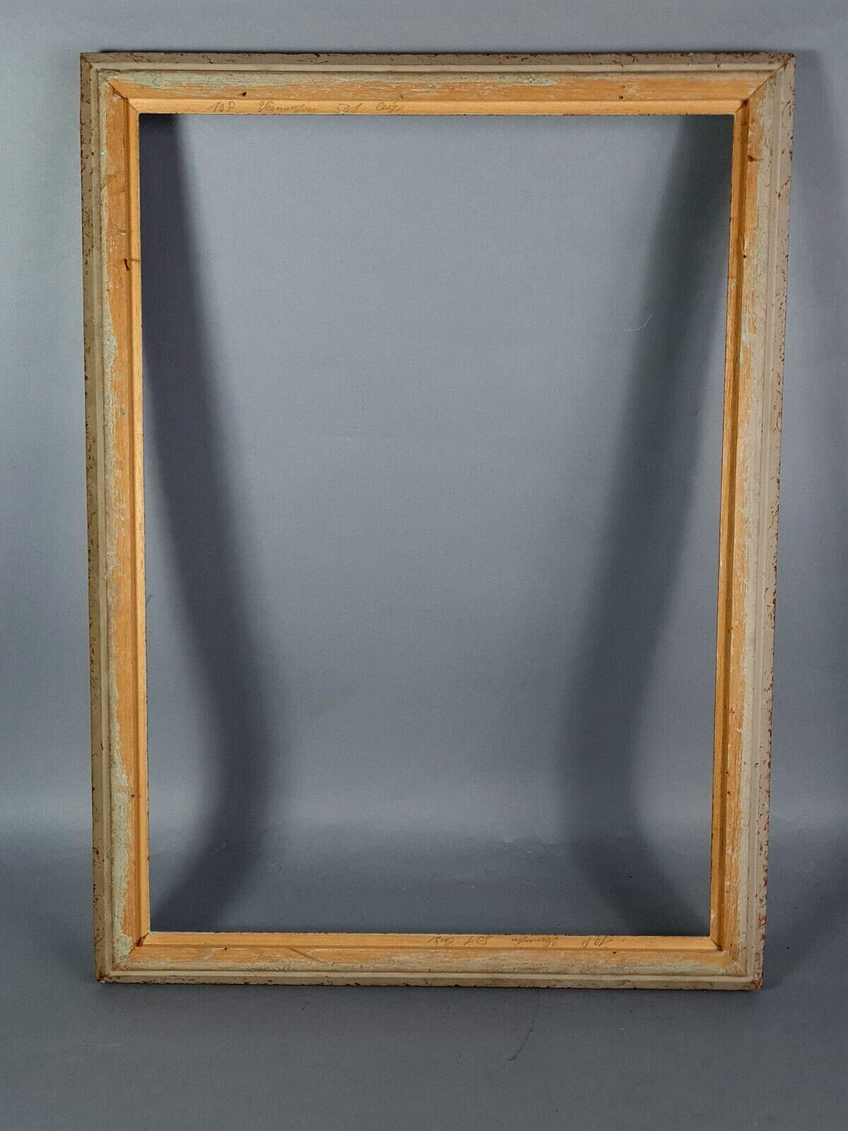Old frame 68x48 foliage 58x41 cm carved wood ceruse style Montparnasse SB