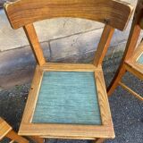 4 chairs bistrot 1950 design wood