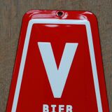 Advertising plate in enamelled sheet metal of the famous Belgian beer Vedett