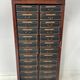 Louis Philippe period cabinet in mahogany veneer, 19th century.