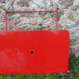 Red garden iron table