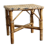 Table basse bout de canapé rotin