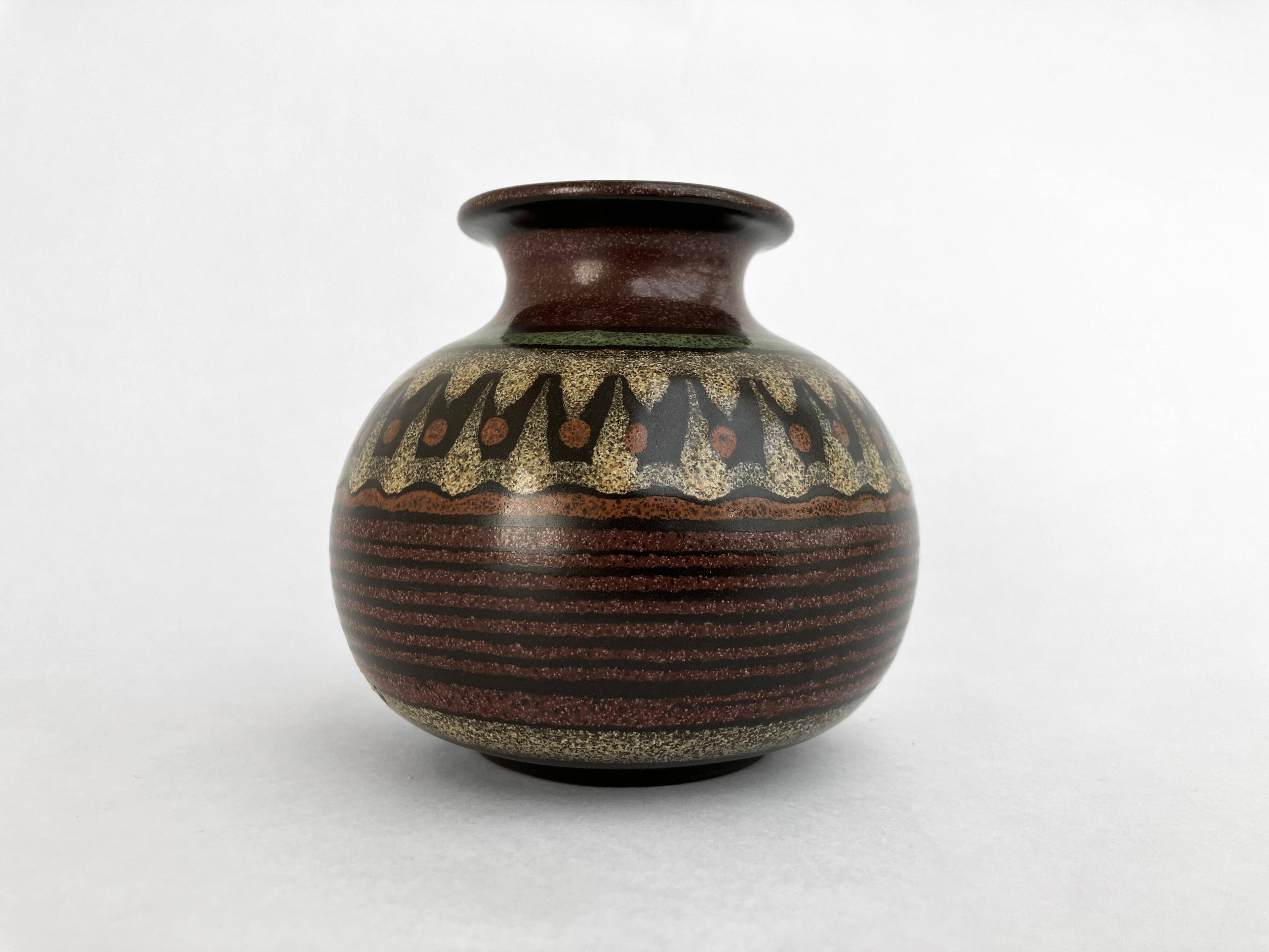 Small KMK glazed stoneware vase • Vintage 80s • West Germany