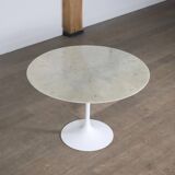 Vintage Round Marble Tulip Dining Table By Eero Saarinen For Knoll, 1970s
