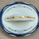 Vintage sugar bowl in cobalt blue and gold Limoges porcelain.