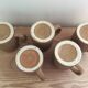 5 stoneware mugs