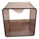 Vintage smoked plexiglass cube by Miche Dumas for Roche Bobois 70.