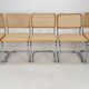 Ensemble de 5 chaises Cesca vintage par Marcel Breuer