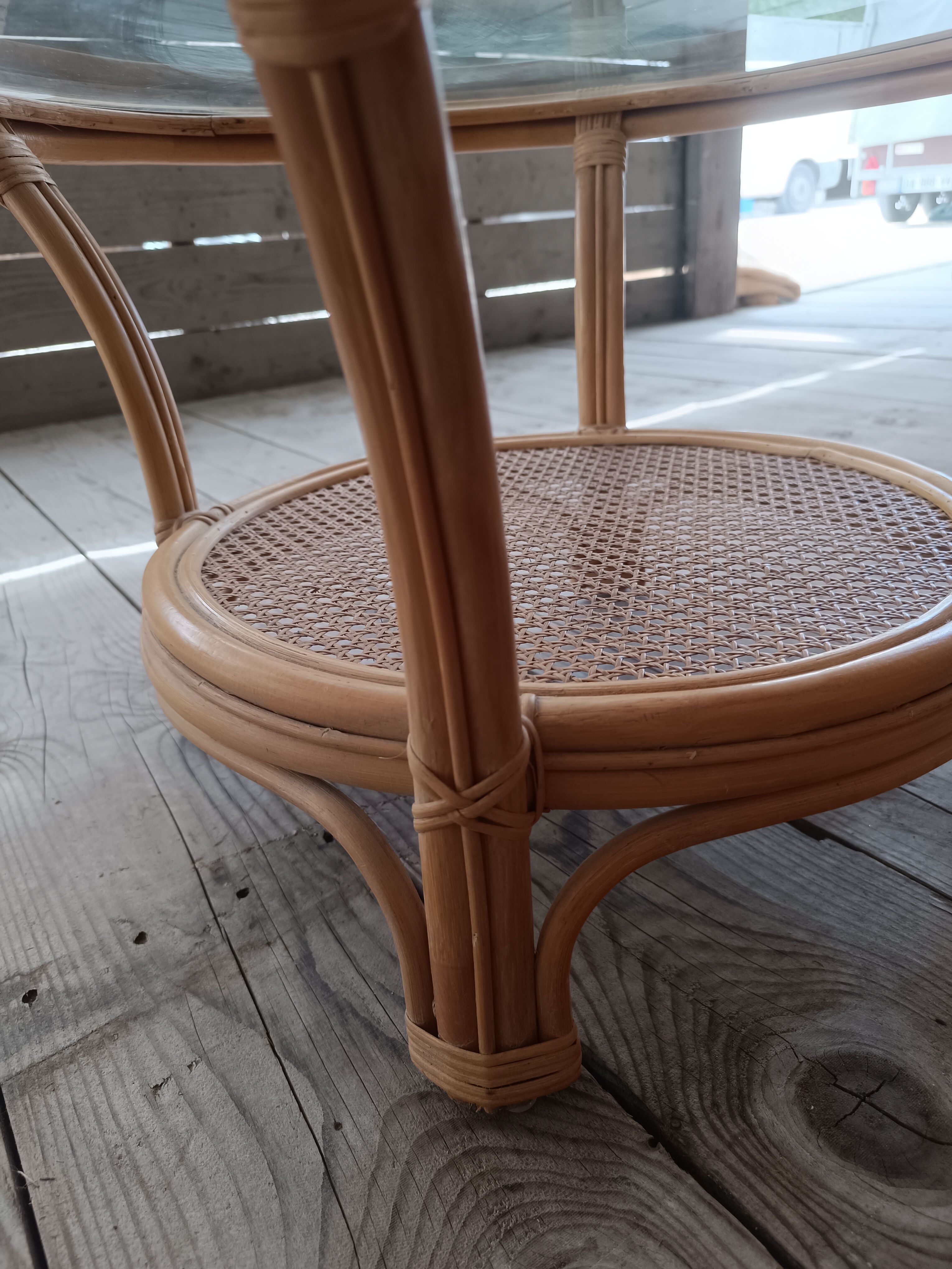 Rattan coffee table