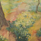 Impressionist wooded landscape with flowers