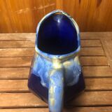 Ancien pichet céramique bleu vintage