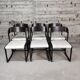 Lot de 6 chaises Baumann traineau