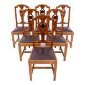 Un ensemble de chaises Art Déco, années 1940, Pologne.