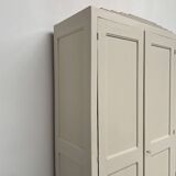 Restored 1930 art deco wardrobe, pure linen color